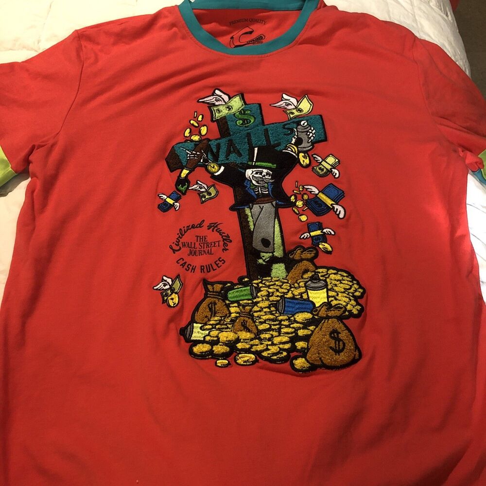 CIVILIZED CLOTHING Men's Color Block 2XL Embroidered Cartoon Logo